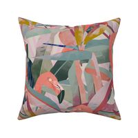 Bird of Paradise Flamingo pastel