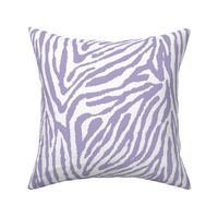 Fun Playful Zebra Stripes Print in Lavender Purple and White (Medium Scale)