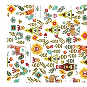 Scandinavian Forest tea towel