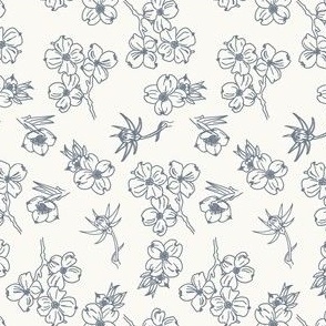 'Dogwood Flowers & Blooms' on Ivory