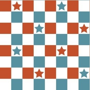 Fourth of July Checkerboard, USA Checkerboard
