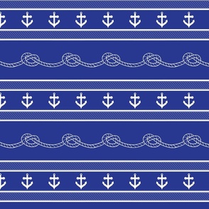 Nautical Anchor Knot Stripe