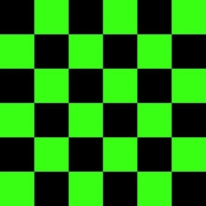 Neon Green and Black Checkers