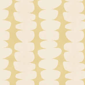 (S) Warm Minimal Abstract Zen Pebble Stripes 1. Light Mimosa Yellow