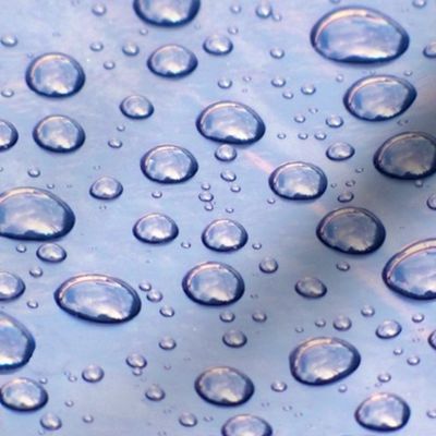 Raindrops on Blue Plastic