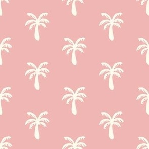 retro palm trees coral pink boho wallpaper tropical aesthetic nursery baby girl palmtrees hawaiian