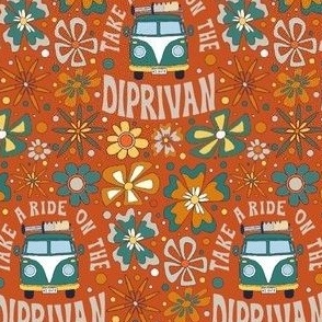 Take a ride on the DipriVAN in orange