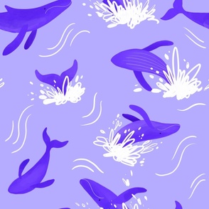 Whales Splashing