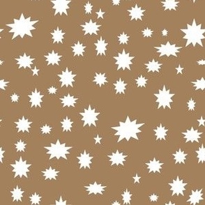 Sky full of Stars - Ditsy - Toffee - small scale 6 inch