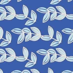Blue leaf design