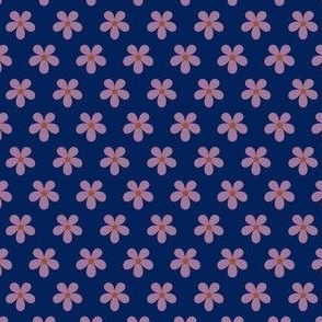 pink flowers on blue background