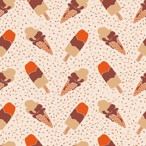 Frosty Delight - Orange & brown (MEDIUM)