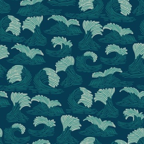 Beachy Blues - Teal (MEDIUM)