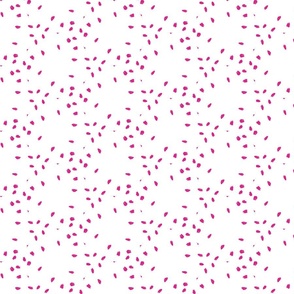 Pink dots on white / medium scale