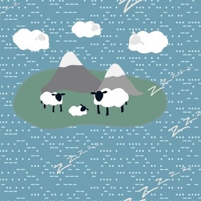 Morse Code Go the Bleep to Sleep, Little Sheep: Large (Original Size)