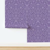 damask with flowers and ornaments lilac on violet / Amethyst - large scale