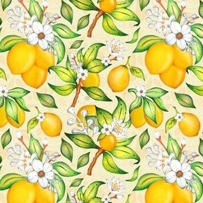 Sweet Lemons Block Spoonflower