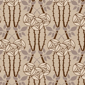 Art Nouveau Roses Neutral