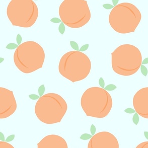 Peaches on aqua MEDIUM