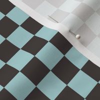 Blue and Black Checkerboard