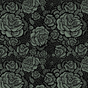 Rose Remix Small-6F7F6F lighter sage