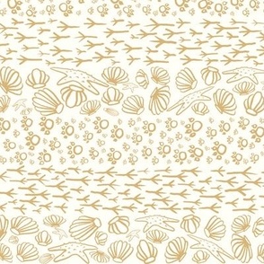 Beach Doodles (Large) - Honey Brown on Neutral White    (TBS105) 