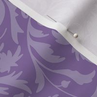 damask with flowers and ornaments lilac on violet / Amethyst - medium scale