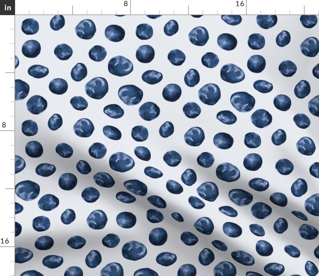 Blue polka dot big scale