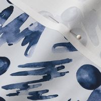 Abstract navy blue watercolor