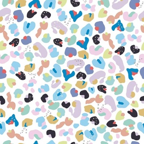 Colorful baby leopard pattern. Seamless colorful kids wallpaper pattern