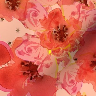 beeutiful floral - peach