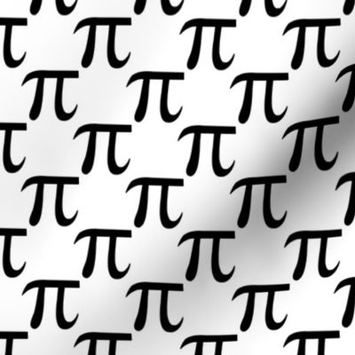 Pi Day Pattern Black and White