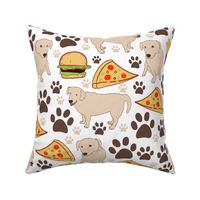 Dog and fast food pattern