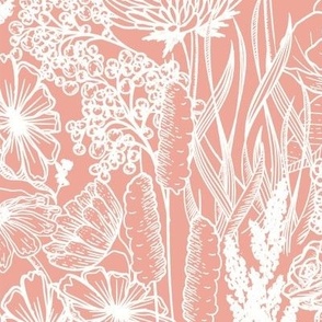 fairy_garden_floral coral pink