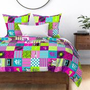Girls Rock Cheater Quilt or Quilting Squares