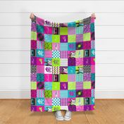 Girls Rock Cheater Quilt or Quilting Squares