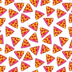 pink pizza heart pepperoni large