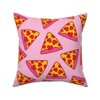 pink pizza heart pepperoni on light pink XL
