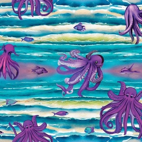 Octopus Ocean Play in Purple and Lavender
