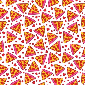 pink pizza heart pepperoni extra large