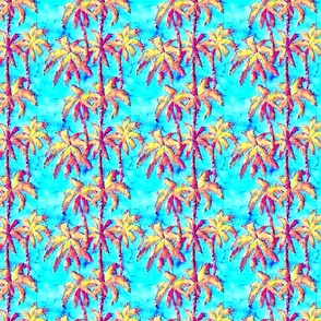 Abstract Floral Palm Trees