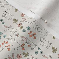 Bunnies and Flowers soft - 1 inch