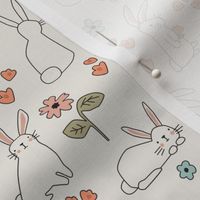 Bunnies and Flowers soft - 2 inch