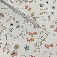 Bunnies and Flowers soft - 3 inch