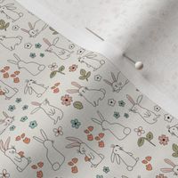 Bunnies and Flowers soft - 3/4 inch