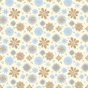 Blue, Ivory, and Brown folksy flowers-sml scale