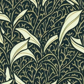 Peeking Petals & Vines - Hand Drawn Art Nouveau