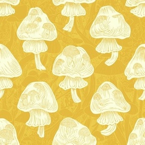 Mushrooms & Fun Guys -  Yellow