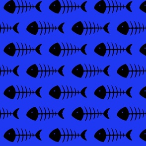 Fishy Bones Black and Blue