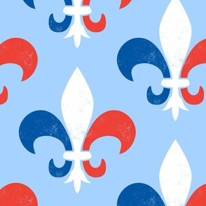 Light Blue Fleur de Lys